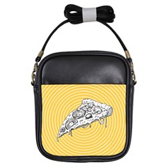 Pop Art Pizza Girls Sling Bag by Valentinaart