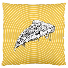 Pop Art Pizza Large Flano Cushion Case (two Sides)