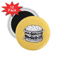 Pop Art Hamburger  2 25  Magnets (10 Pack)  by Valentinaart