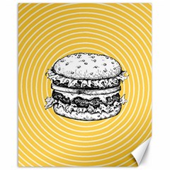 Pop Art Hamburger  Canvas 16  X 20  by Valentinaart