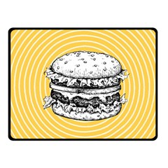 Pop Art Hamburger  Fleece Blanket (small) by Valentinaart