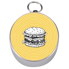 Pop Art Hamburger  Silver Compasses by Valentinaart