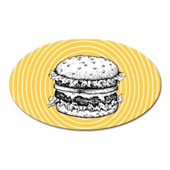 Pop Art Hamburger  Oval Magnet by Valentinaart