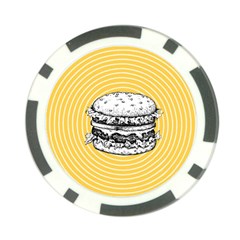 Pop Art Hamburger  Poker Chip Card Guard by Valentinaart