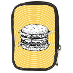 Pop Art Hamburger  Compact Camera Leather Case by Valentinaart