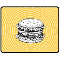 Pop Art Hamburger  Fleece Blanket (medium)  by Valentinaart