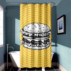 Pop Art Hamburger  Shower Curtain 36  X 72  (stall)  by Valentinaart