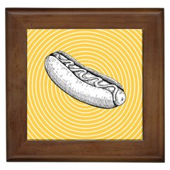 Pop Art Hot Dog Framed Tiles by Valentinaart