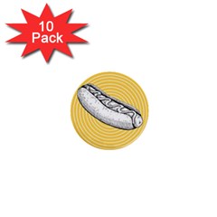 Pop Art Hot Dog 1  Mini Buttons (10 Pack)  by Valentinaart