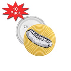 Pop Art Hot Dog 1 75  Buttons (10 Pack) by Valentinaart