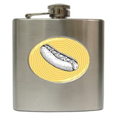 Pop Art Hot Dog Hip Flask (6 Oz) by Valentinaart