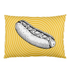 Pop Art Hot Dog Pillow Case by Valentinaart