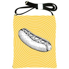 Pop Art Hot Dog Shoulder Sling Bag by Valentinaart