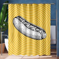 Pop Art Hot Dog Shower Curtain 60  X 72  (medium)  by Valentinaart