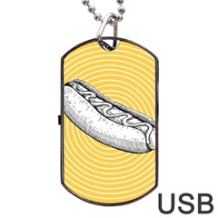 Pop Art Hot Dog Dog Tag Usb Flash (one Side) by Valentinaart