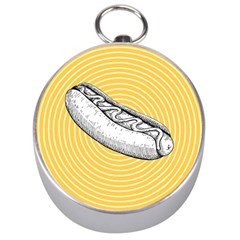 Pop Art Hot Dog Silver Compasses by Valentinaart