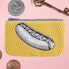 Pop Art Hot Dog Large Coin Purse by Valentinaart