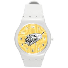 Pop Art French Fries Round Plastic Sport Watch (m) by Valentinaart