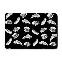 Fast Food Pattern Small Doormat  by Valentinaart