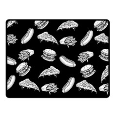 Fast Food Pattern Fleece Blanket (small) by Valentinaart