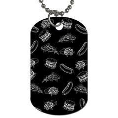 Fast Food Pattern Dog Tag (one Side) by Valentinaart