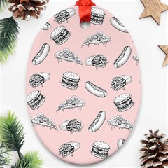 Fast food pattern Ornament (Oval)