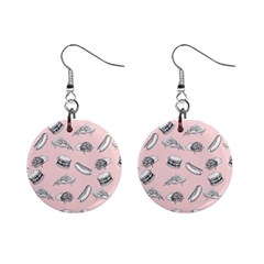 Fast food pattern Mini Button Earrings