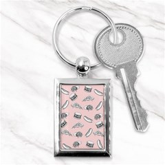 Fast food pattern Key Chains (Rectangle) 