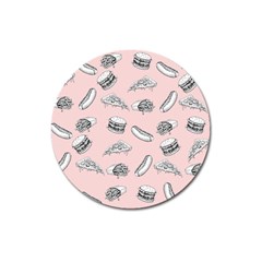 Fast food pattern Magnet 3  (Round)