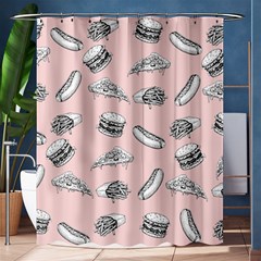 Fast food pattern Shower Curtain 60  x 72  (Medium) 