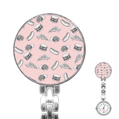 Fast food pattern Stainless Steel Nurses Watch