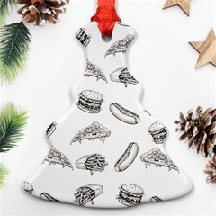 Fast Food Pattern Christmas Tree Ornament (two Sides) by Valentinaart