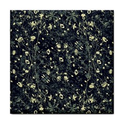 Dark Floral Collage Pattern Tile Coasters by dflcprints