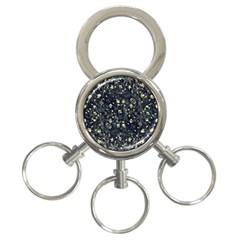 Dark Floral Collage Pattern 3-ring Key Chains by dflcprints