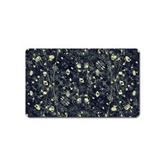 Dark Floral Collage Pattern Magnet (name Card) by dflcprints