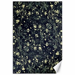 Dark Floral Collage Pattern Canvas 12  X 18  by dflcprints