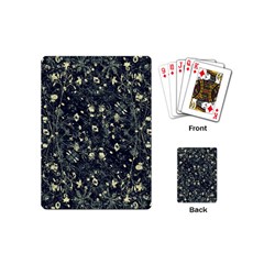 Dark Floral Collage Pattern Playing Cards (mini)