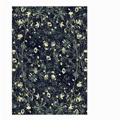 Dark Floral Collage Pattern Small Garden Flag (two Sides) by dflcprints