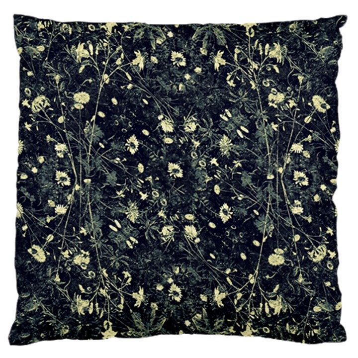 Dark Floral Collage Pattern Large Cushion Case (One Side)