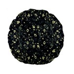 Dark Floral Collage Pattern Standard 15  Premium Round Cushions Front