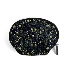 Dark Floral Collage Pattern Accessory Pouch (small) by dflcprints