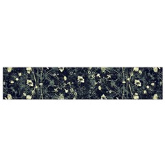 Dark Floral Collage Pattern Small Flano Scarf