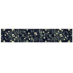 Dark Floral Collage Pattern Large Flano Scarf 