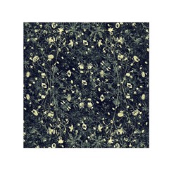 Dark Floral Collage Pattern Small Satin Scarf (square) by dflcprints