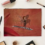 Cute Fairy Dancing On A Piano Cosmetic Bag (XL) Front