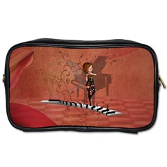 Cute Fairy Dancing On A Piano Toiletries Bag (One Side)