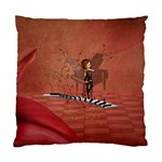 Cute Fairy Dancing On A Piano Standard Cushion Case (One Side) Front