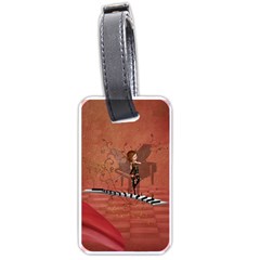 Cute Fairy Dancing On A Piano Luggage Tags (One Side) 