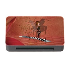 Cute Fairy Dancing On A Piano Memory Card Reader With Cf by FantasyWorld7