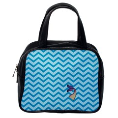 Chevron Mermaid Pattern Classic Handbag (one Side) by emilyzragz